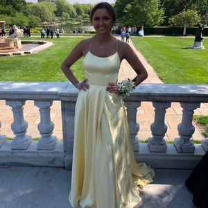 Prom, Formal or Homecoming Long Yellow Dress